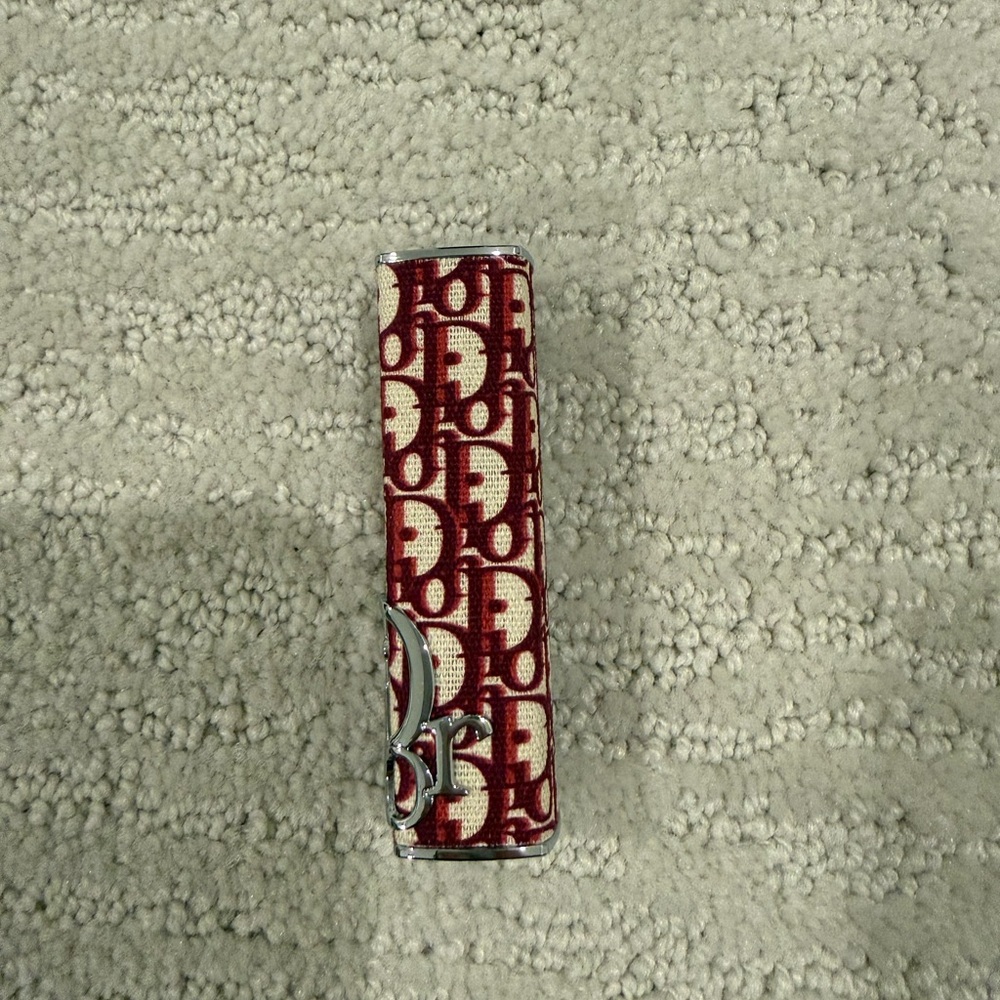 New Dior Burgundy Oblique Dior addict lip case - Picture 2 of 7
